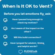 When is it ok to vent?